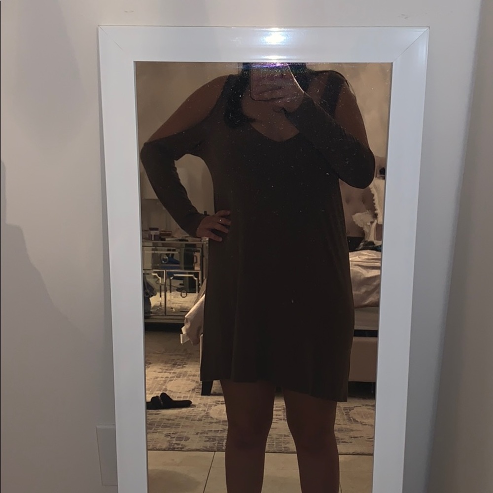 Long sleeve olive dress from tobi